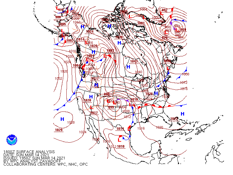 Surface Analysis Chart